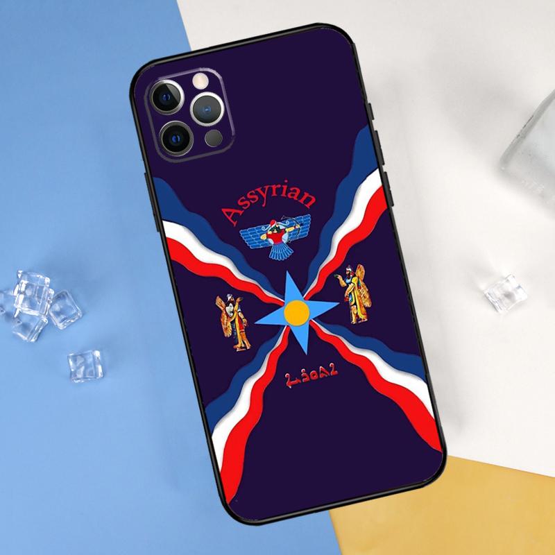 Assyria Flag Assyrian Phone Case For iPhone 16 15 11 12 13 14 Pro Max Mini Cover For iPhone 16 15 X XS Max XR Plus Coque iPhone 14 Pro