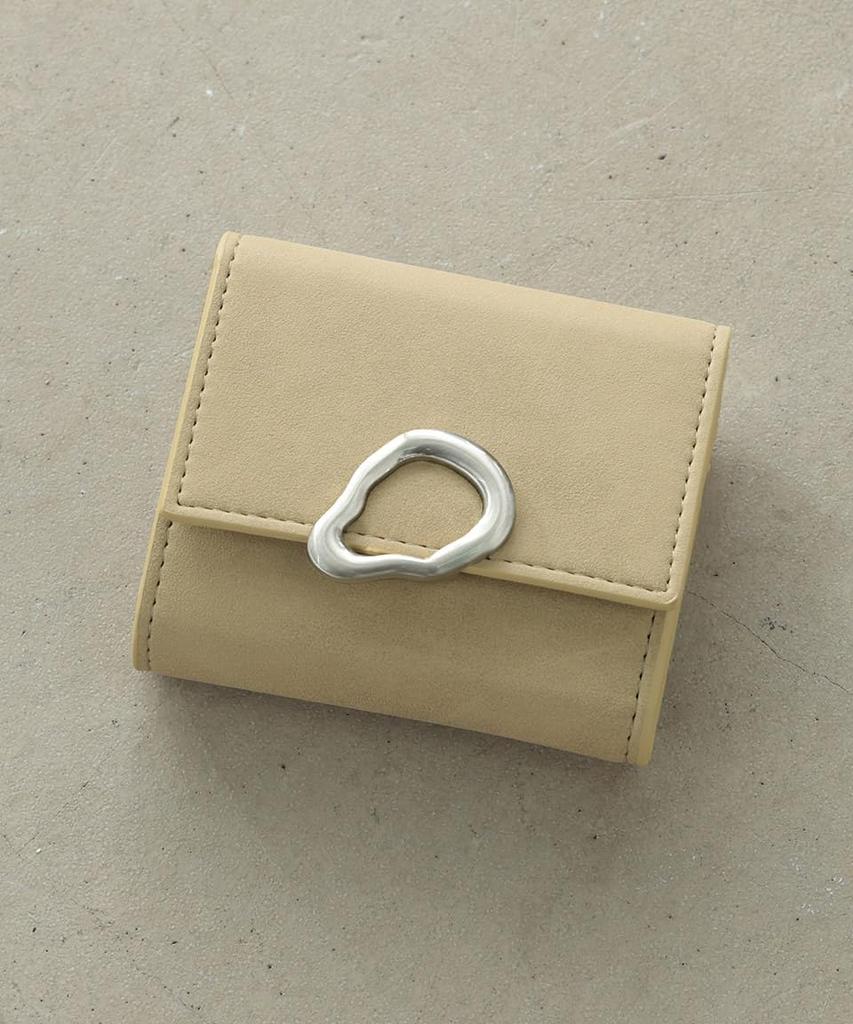 Altro Rose Beige Wallet for Easy to Genuine Leather Simple Includes Coin Tri-fold Women, Slim, Compact, Foldable, Use, Look, Design, Purse, Mini,