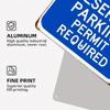 2D Flat - ADA Violators Will Be Fined a Min of $250, Reserved Parking Metal Sign, 8x12 Inch Waterproof Iron Wall Art Decoration