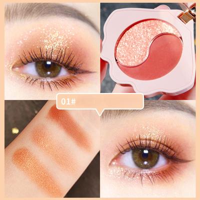Colorful and Charming Eye Shadow, Dense, Delicate and Richly Pigmented, with Shimmer and Non-off Makeup, Two-color Eye Shadow