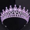 Baroque Crystal Crown Tiara Headband For Women Rhinestone Prom Diadem Crown Bridal Wedding Hair Accessories Jewelry Crown Tiara