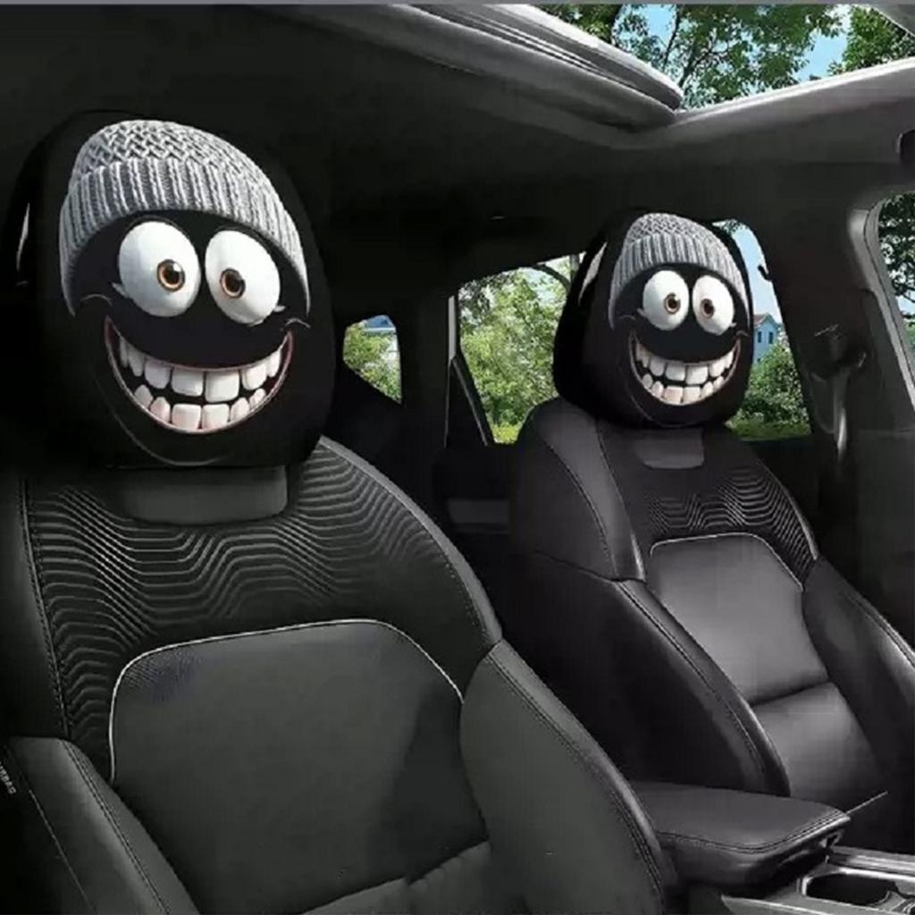 Stretch Seat Headrest Protector Elastic Fabric Scary Covers Auto Interior Accessories Car Headrest Case for Most Vehicles