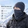 Men's Winter Windproof Cycling Hat with Warm Mask, Earmuffs, and Neck Cover - Thick Cotton Lei Feng Style