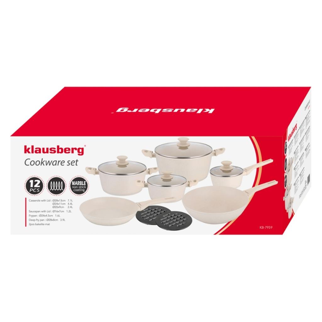 Set 12 Elemente. Marmorierte Töpfe Klausberg Kb-7959