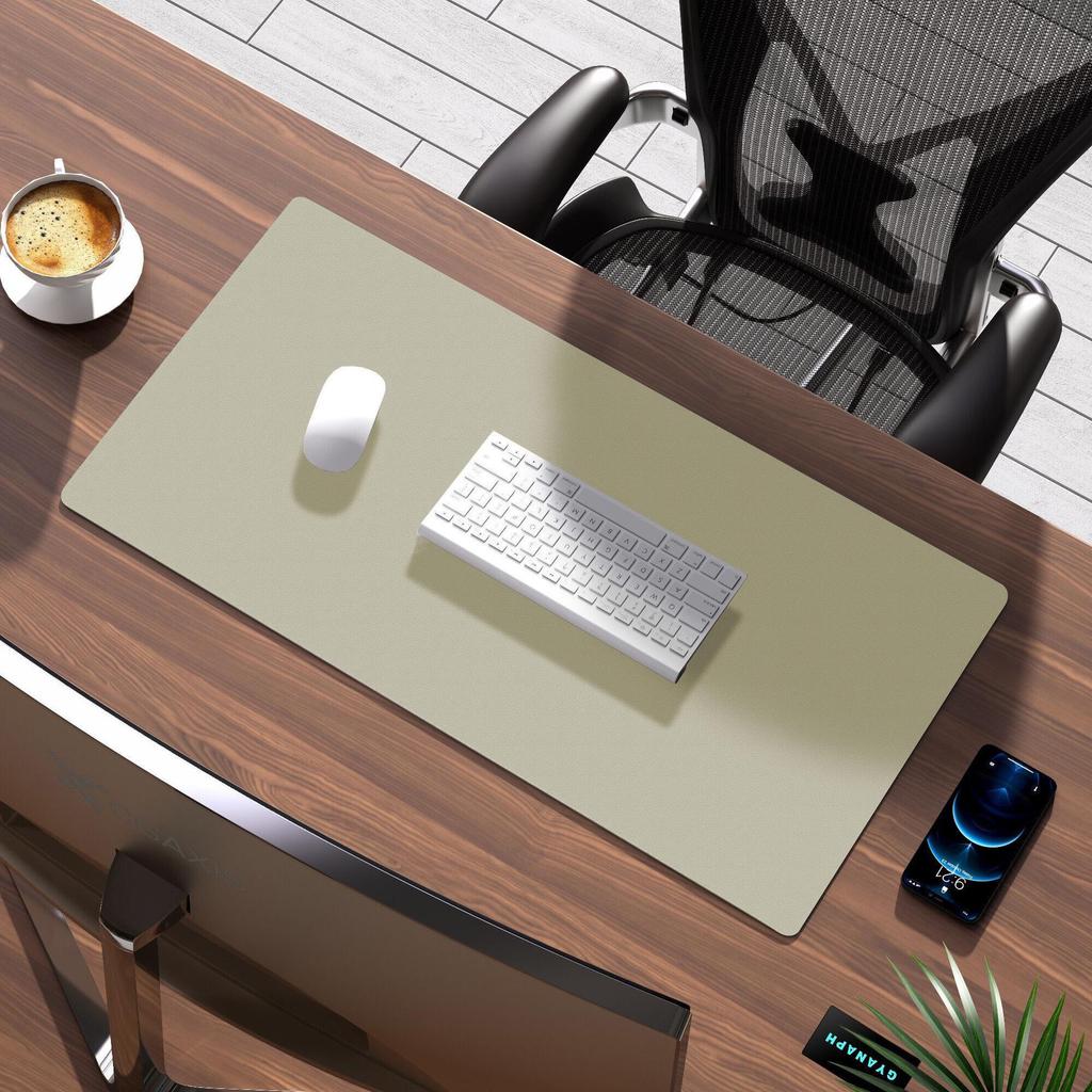 Extra Große beidseitige Leder-Schreibtischmatte und Mauspadd