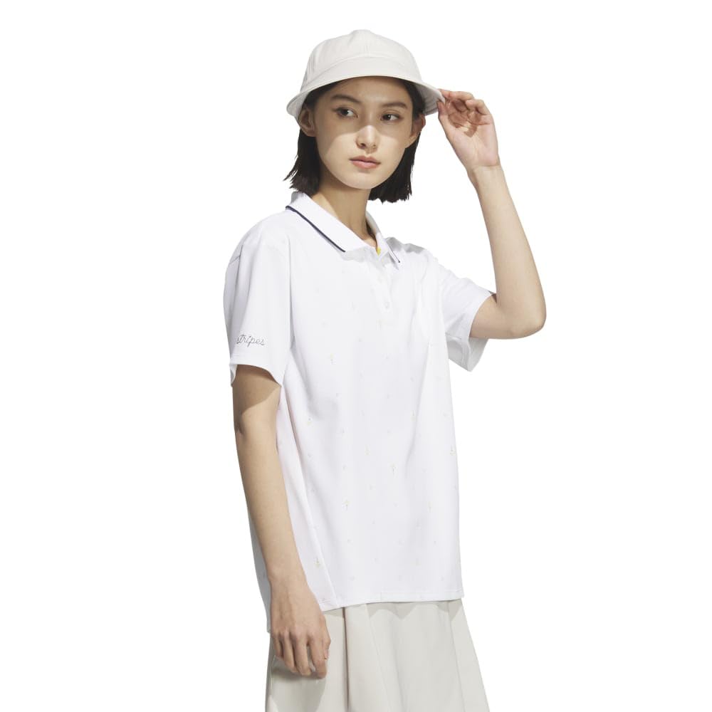 Adidas Golf Golf Monogram Kurzarm-Polo für weiße Damen,