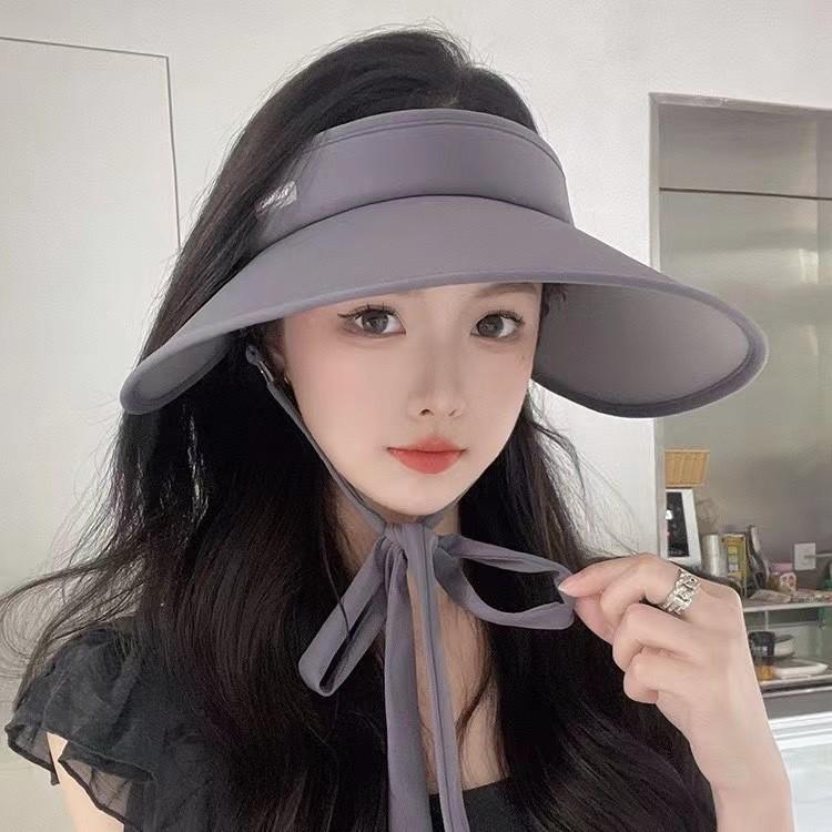 Summer Uv Sun Hat With Oversized Brim Ice Silk Material For Casual And Fashion Use