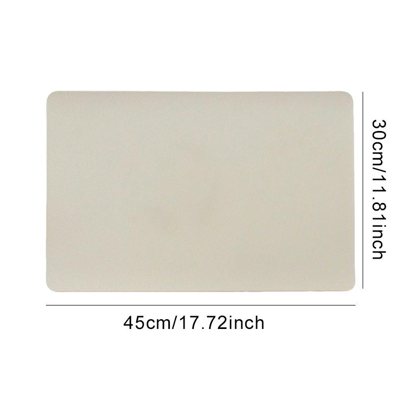 1PC Leather Meal Mat Anti Slip Desk Pad Black White Colors Available Simple Styles Home Office Pantry Table Mats Accessories ZYF