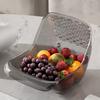 Drain Basket Portable Fruit Colander Large Capacity Food Grade BPA Free Sink Drain Basket Strainer Vegetable Washing Bowl