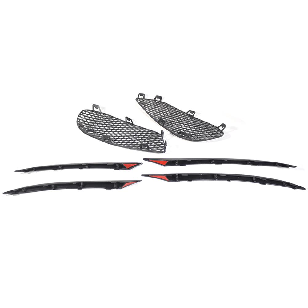 Car Bumper Fog Light Mesh Air Vent Grille For Mercedes-Benz W205 2015-2018 Front Grille Mesh Cover Air Inlet Vent Panel