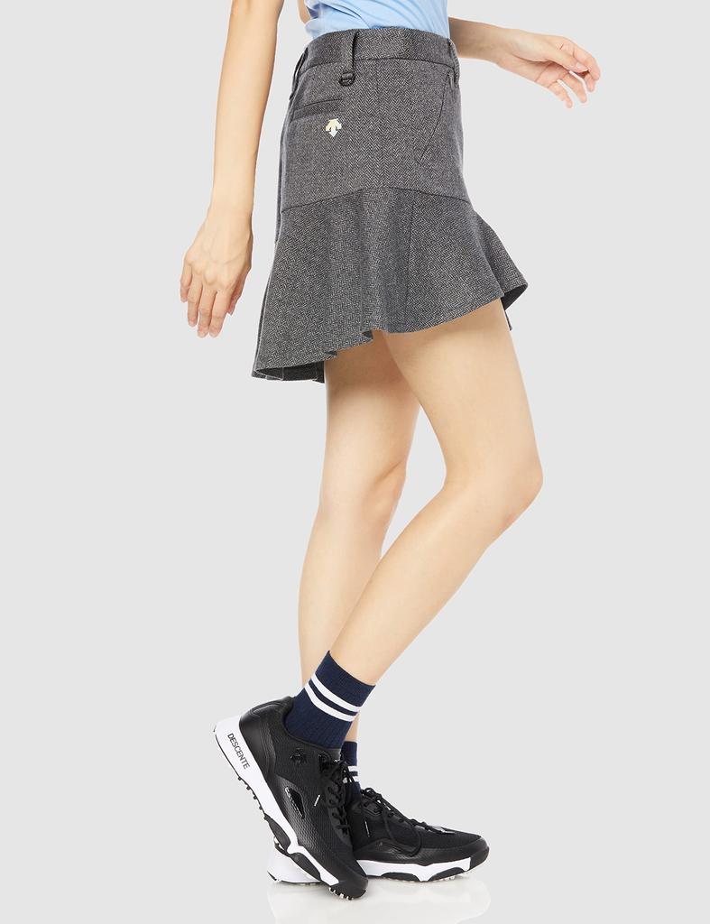 Golf Skirt Jersey Flare Inner Pants Crystal Stretch Windproof Heat Retention UV Care DGWSJE01W GY00 Equivalent To Japanese Size M [DESCENTE GOLF] [21