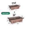 Extra Large Rectangular Faux Zisha Bonsai Pot with Water Absorbing Rockery Stone