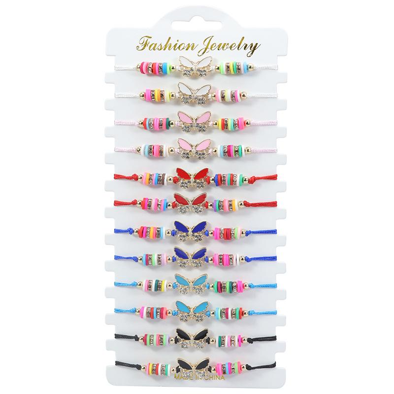 Bohemian Hand-woven Colorful Seed Bead Adjustable Bracelet with Rhinestone Connector