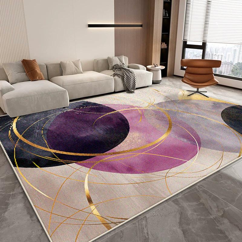 Nordic Abstract Living Room Carpet Modern Decoration Home Easy Clean Washable Rug Large Size Bedroom Sofa Non-slip Floor Mats