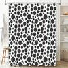 Svartvit prickig badrumsgardin Dekorativ duschdraperi Vattentätt polyestertyg Hemtextil Badrumsinredning 180x240cm M