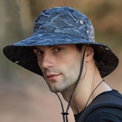 Căciulă de soare pentru bărbați, respirabilă, cu uscare rapidă, pălărie de găleată, protecție solară, anti-UV, pescuit, camuflaj, pălărie de pescar