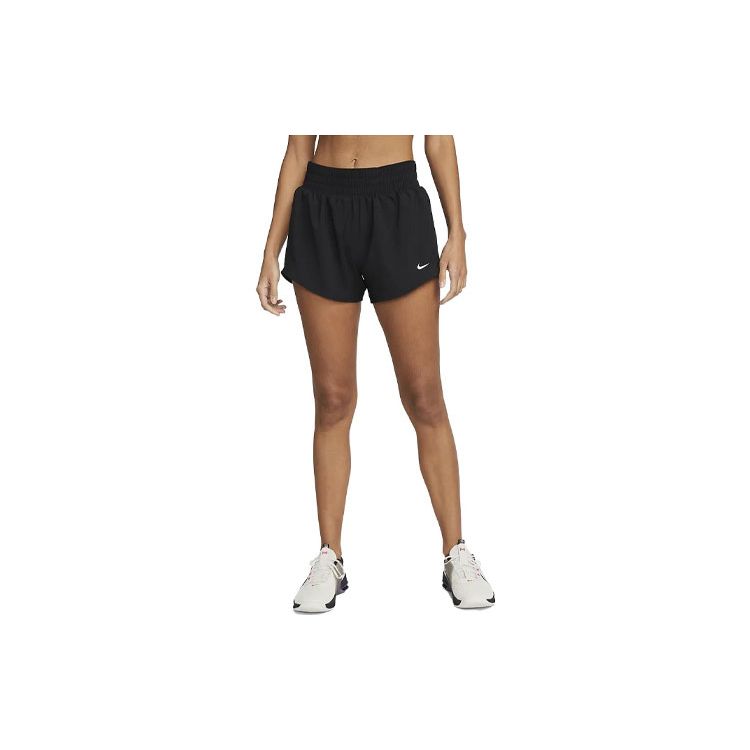 

Nike Solid Color Elastic Waist Straight Regular Shorts Women shorts Black DX6010-010 L