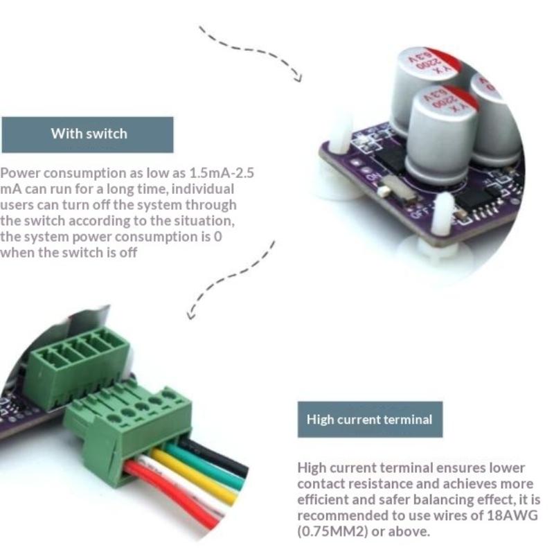 6A Hybrid Active Equalization BMS 3S to 17S Universal Balancer for Lifepo4 18650 Lithium Battery Maintenance