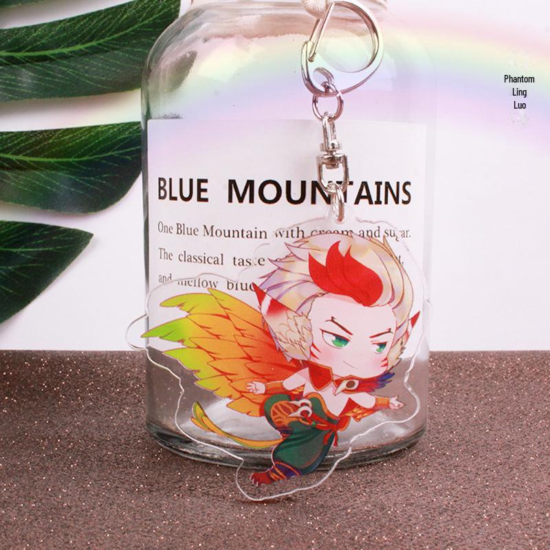 Anime Akrylový Dvouvrstvý Sendvičový Přívěsek Klíčenka - Lualu Slepý Mnich Yasuo Komiksová Výstava Doplněk