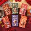 6pcs/set Chinese Style New Year Red Envelopes Cartoon Cash Envelopes  Spring Festival