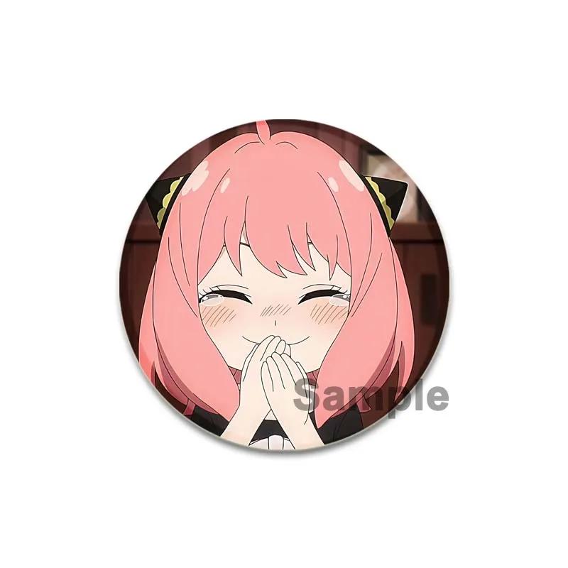 32/44/58mm SPY X FAMILY Enamel Pin Cute Anime Brooches Anya Forger Cute Head Lapel Pins Cartoon Badge Backpack Hat Jewelry Accessories Gift