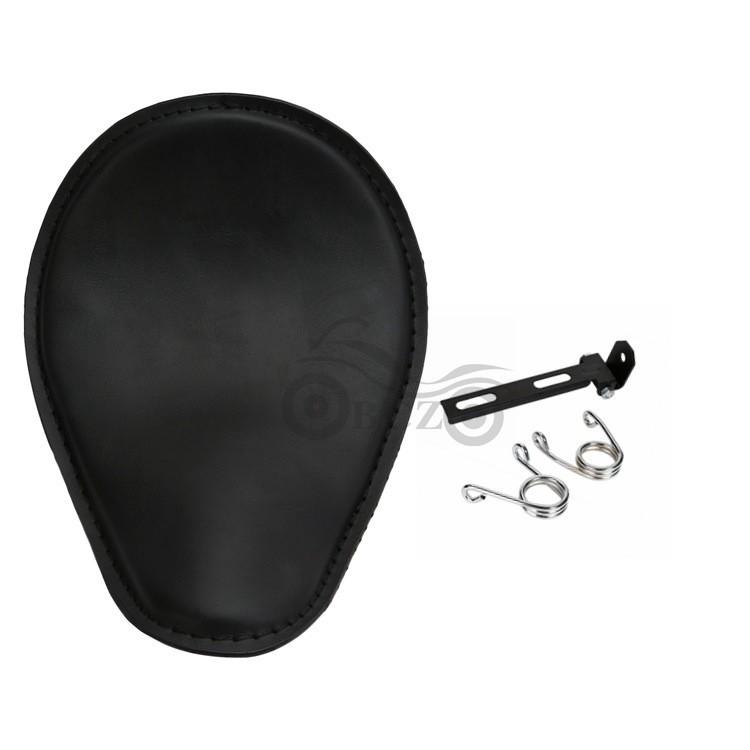 Harley Retro Cruiser Motorcycle Seat & Leather Bag Assembly