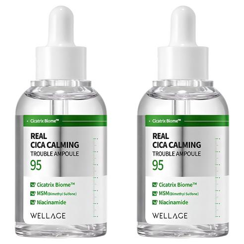 Wellaju Real Cica Calming 95 Trouble Ampoule, 50 ml, 2-pack