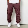 Men's Cargo Joggers with Elastic Waistband and Drawstring, Tapered Leg Casual Pants