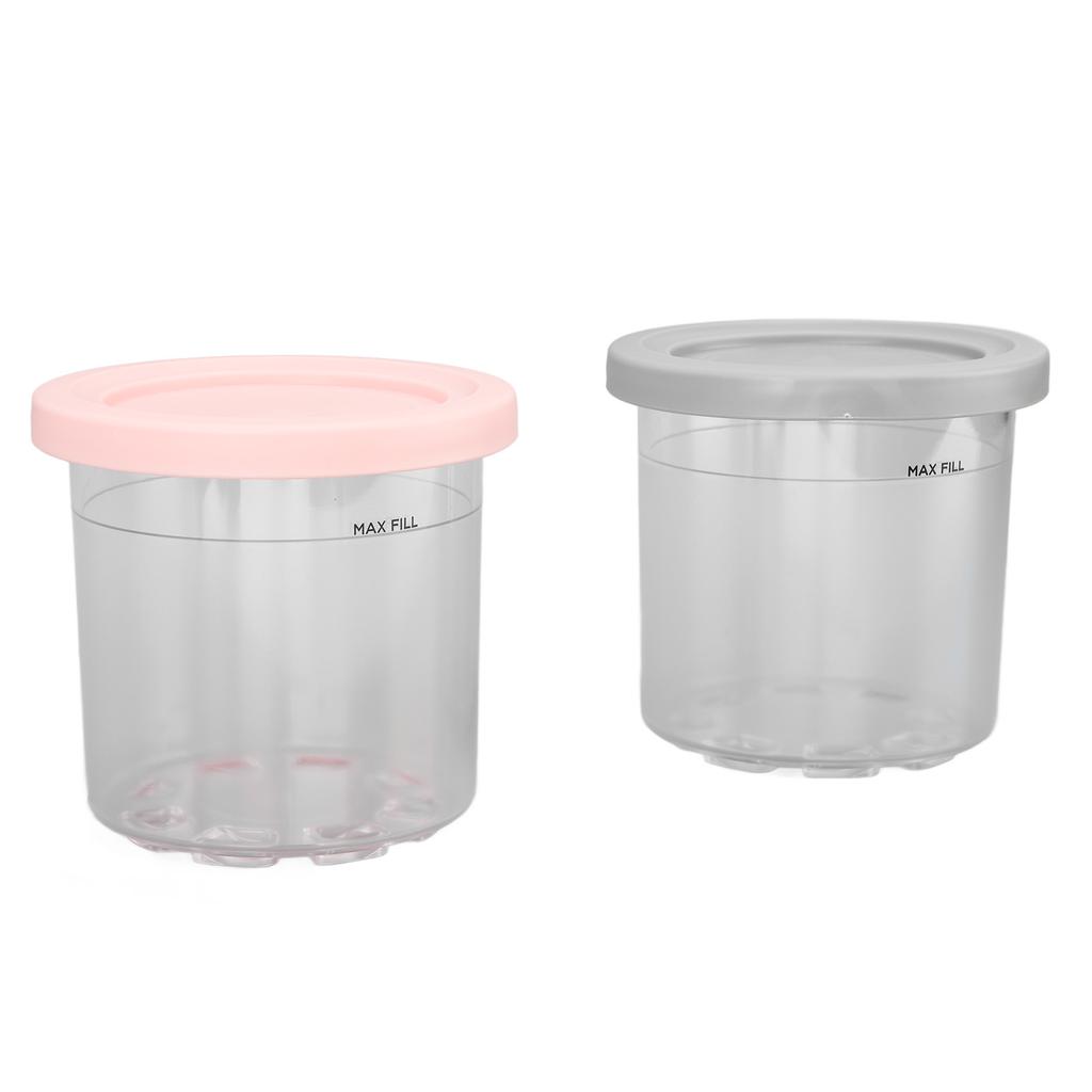 2PCS Ice Crm Pints Cup 600ml Ice Crm Container Storage Jar for   NC299AMZ NC300s