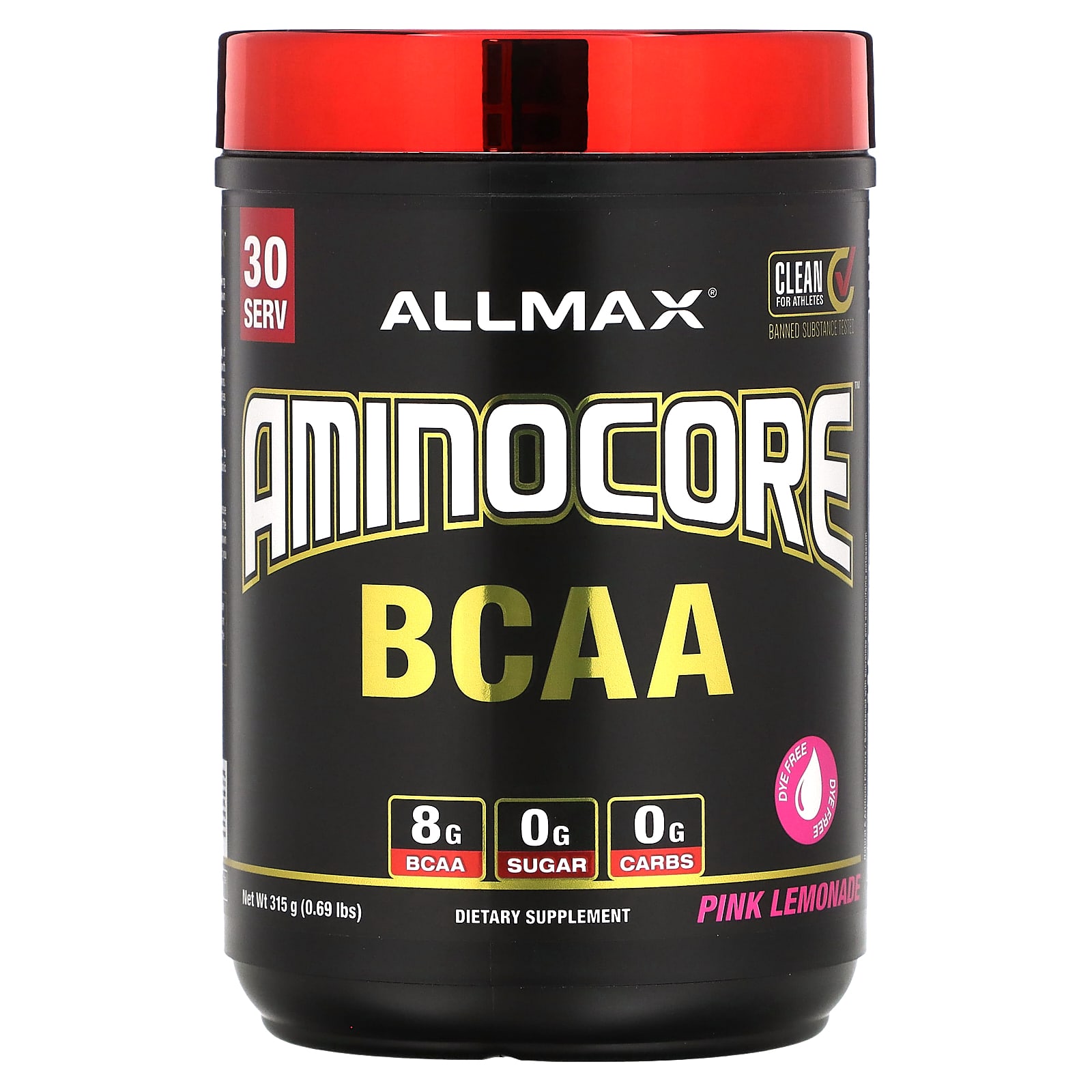 

ALLMAX, AMINOCORE BCAA, Pink Lemonade, 0.69 lb (315 g)