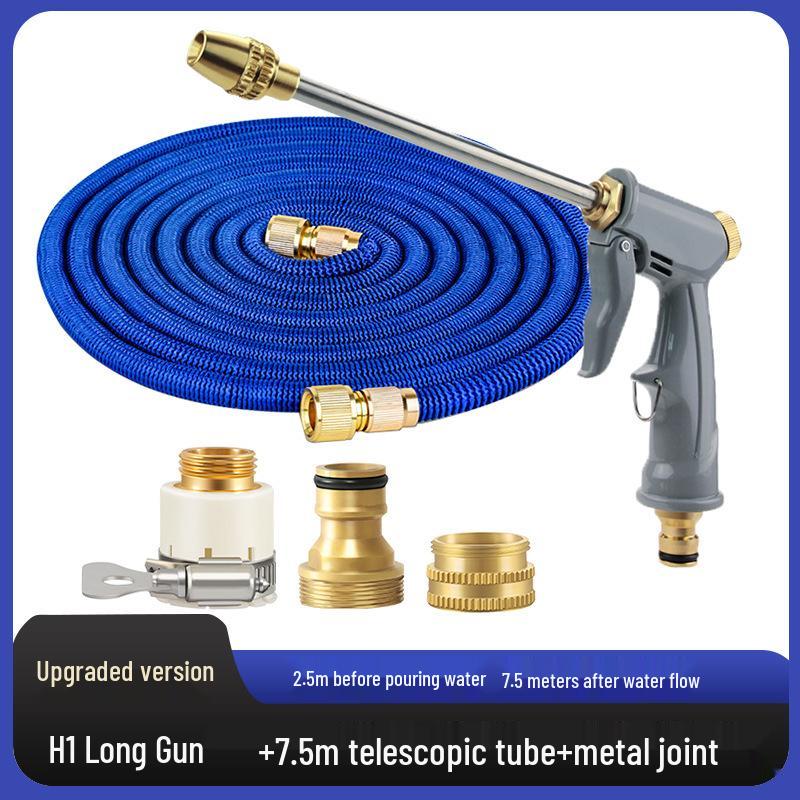 Telescopic Garden Hose & High-Pressure Car Wash Spray Gun Set