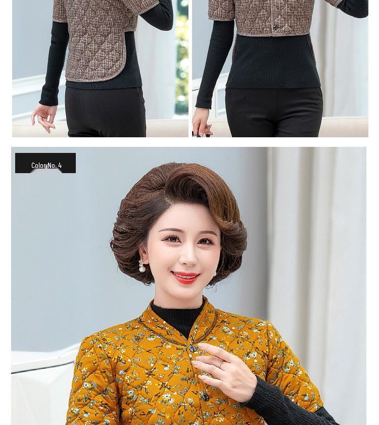 Women's Camel Hair Cotton Vest - Mid-Aged & Elderly, Warm, Thickened, Plus Velvet, Short-Sleeved, Waist & Shoulder Protection.