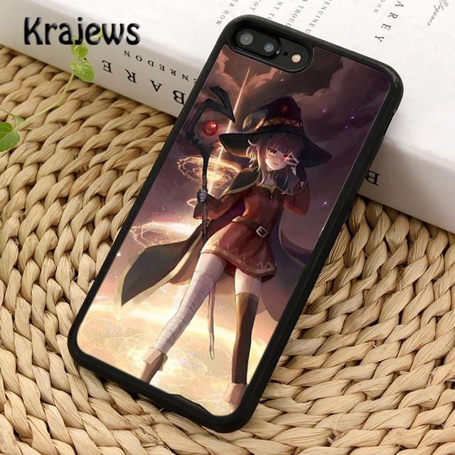 Krajews Anime Konosuba Megumin Handyhülle Cover Für iPhone 14 5 6s 7 8 plus X XR XS 11 12 13 pro max Samsung Galaxy S21 S22ultra