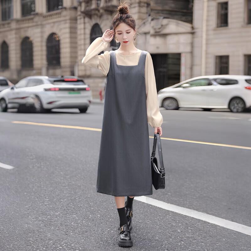 Women s Back Bow Slit Suspender Dress XL