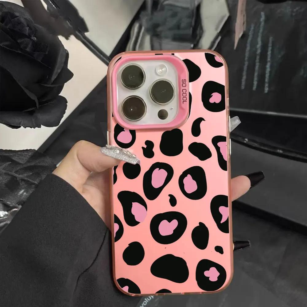 For Redmi Note 13 4G 5G 12 11 10 8 13 Pro Plus Max Luxury Leopard Color Silver IMD Case Note 10s 11s 12S 13R 12R Phone Cover