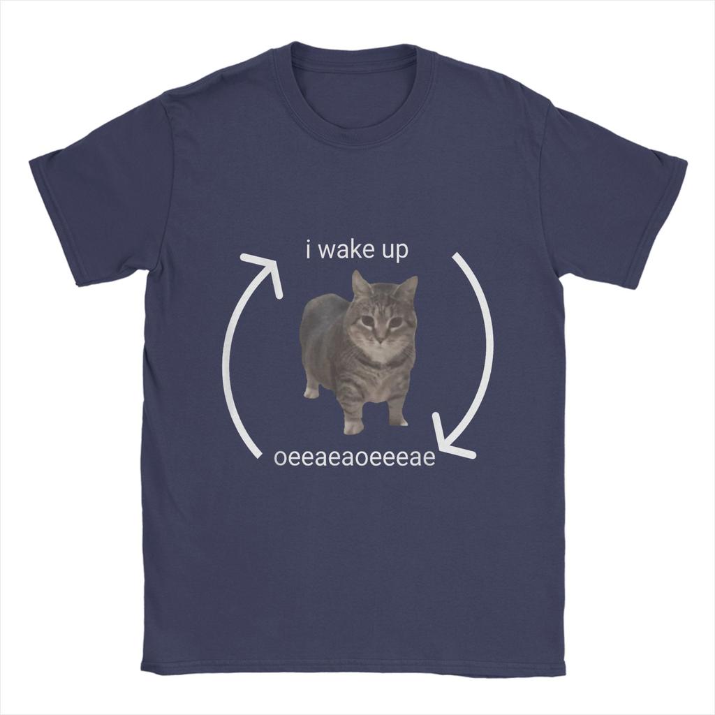 2025 Summer Men Oiia Oiia Cat Meme 100 Pure Cotton Printed Tshirt Funny Clothing Unique Short Sleeve Round Collar Tees Y2k