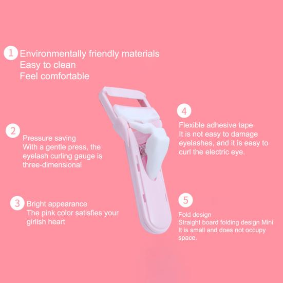 Yousheng Eyelash Curler Easy to Use Effortless Bright Color Pressing Mini Eyelash Curler for Home
