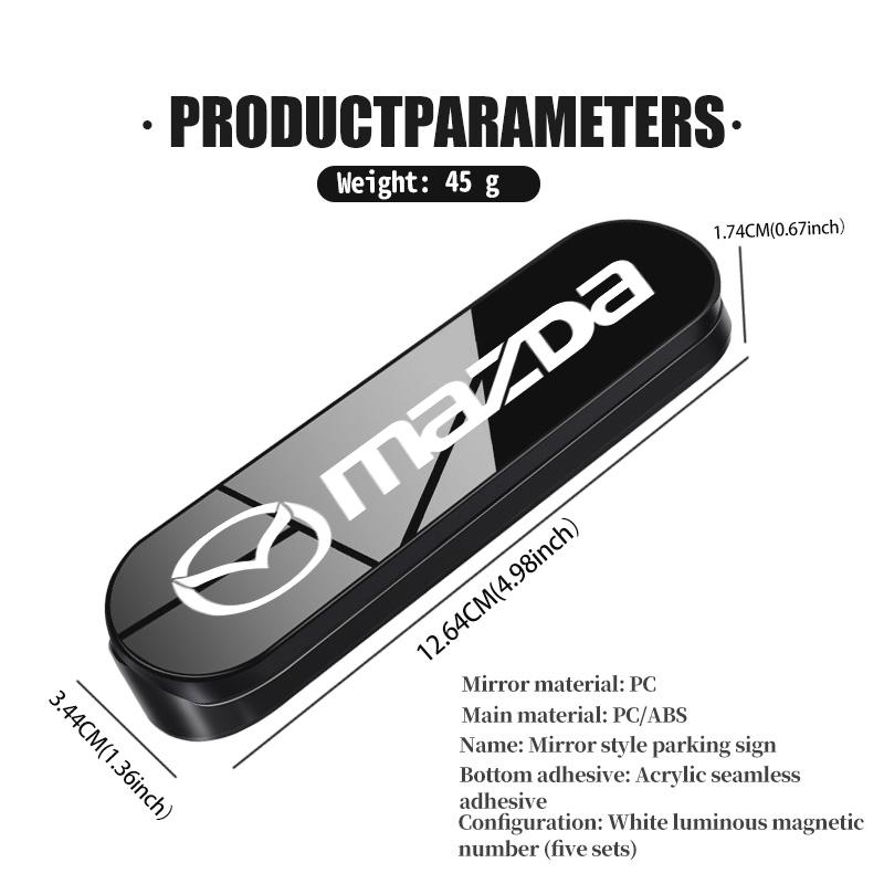Fashion Car Temporary Parking Phone Number Plate Park Tool Accessories For Mazda 2 3 5 6 Axela Atenza Allegro CX3 CX5 CX7 CX9 W4