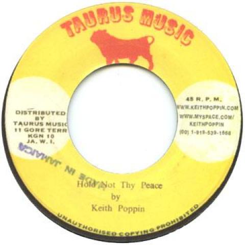 

7-дюймовая пластинка KEITH POPPIN - Hold Not Thy Peace KP01 Taurus Music UK 1979 UK Регги, Ска и Даб