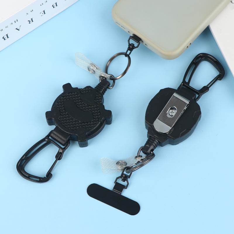 1 Set Smartphone Safety Lanyard Strap Retractable Phone Holder With Carabiner Anti-Drop Harness For Hiking Cycling Climbing