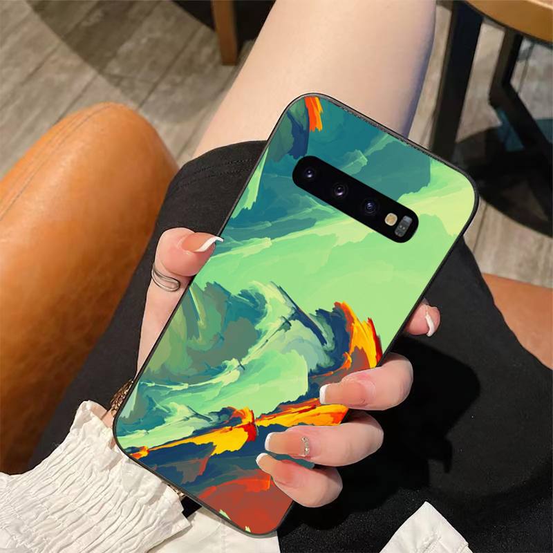 

Чехол для телефона с масляной краской для Samsung Galaxy A51 A50 A71 A21s A31 A41 A10 A20 A70 A30 A22 A02s A13 A53 5G Cover Coque Samsung A02 M02