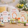 Kids Gift Cartoon Easter Bunny Decor Colorful Standing Wooden Rabbit Ornaments Handmade Easter Table Centerpieces Office Decor