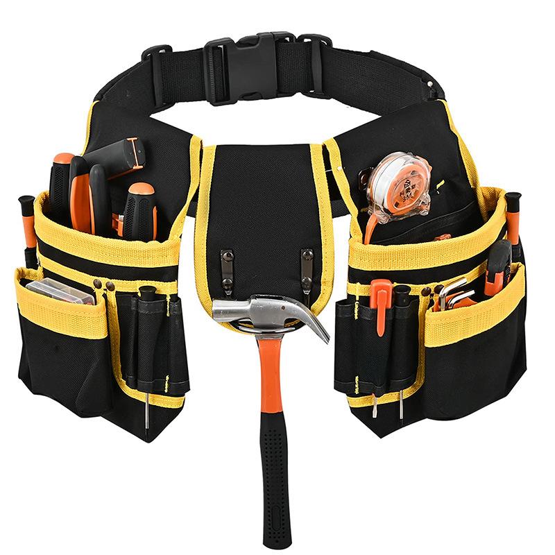Tool Waist Bag Portable Electrician Toolkit Magnetic Hardware Repair Heavy Duty Tools Belt Multi-functional Tools Organizer