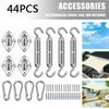 44pcs Sun Shade Sail Stainless Fixing Fitting Kit Garden Patio Awning Canopy Accessory