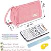 New Corduroy Pen Bag Large Capacity Double-layer Pencil Pouch Multifunctional Pen Box School Office