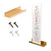 Mashen Amulet Holder, Simple Wall-Mounted Shinto Shrine, Modern Shinto Shrine, Pin and Screw Compatible (For 1 Amulet, Gold)