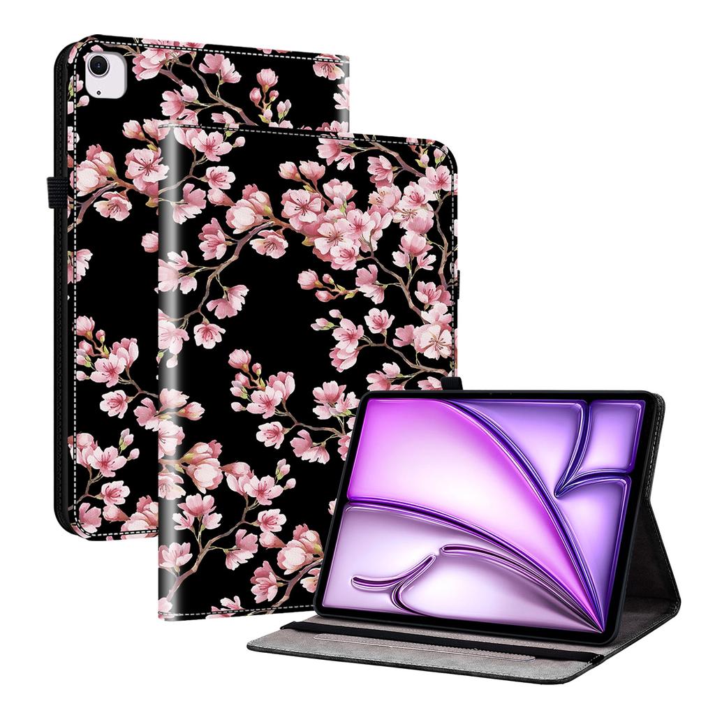 For iPad Air 13 (2025)/(2024) Stand Case Pattern Print PU Leather Folio Tablet Cover with Card Holder