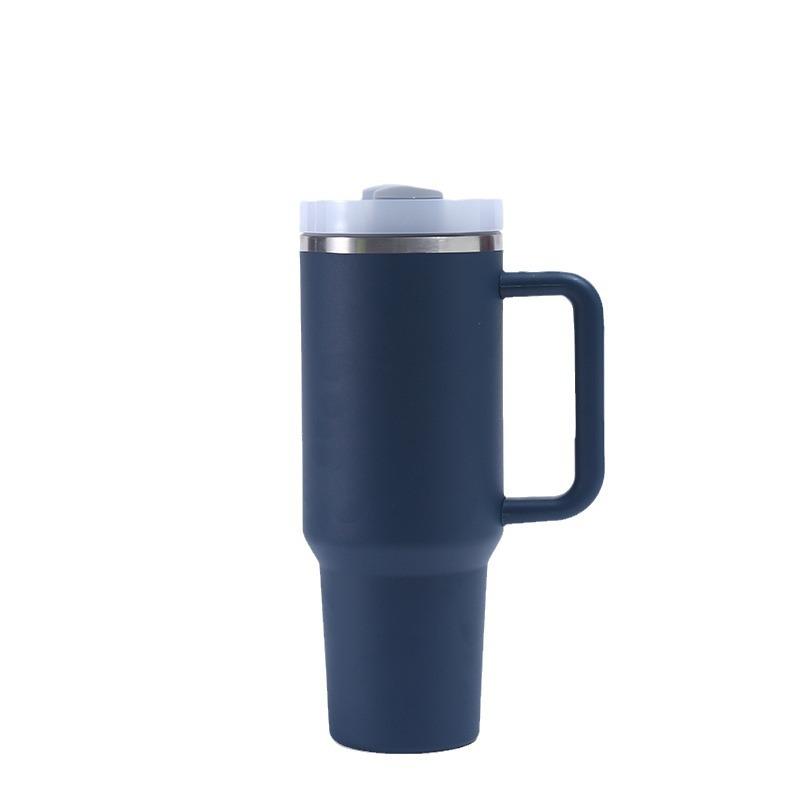 

Ледяная кружка из нержавеющей стали объемом 40 унций с ручкой, второе поколение, автомобильная кружка, сохраняет напитки холодными на несколько часов, прочная дорожная кружка 40oz