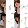 Personalized Integrated Earbone Clip Earrings, Asymmetrical Full-Drilled Butterfly Serpentine Earrings