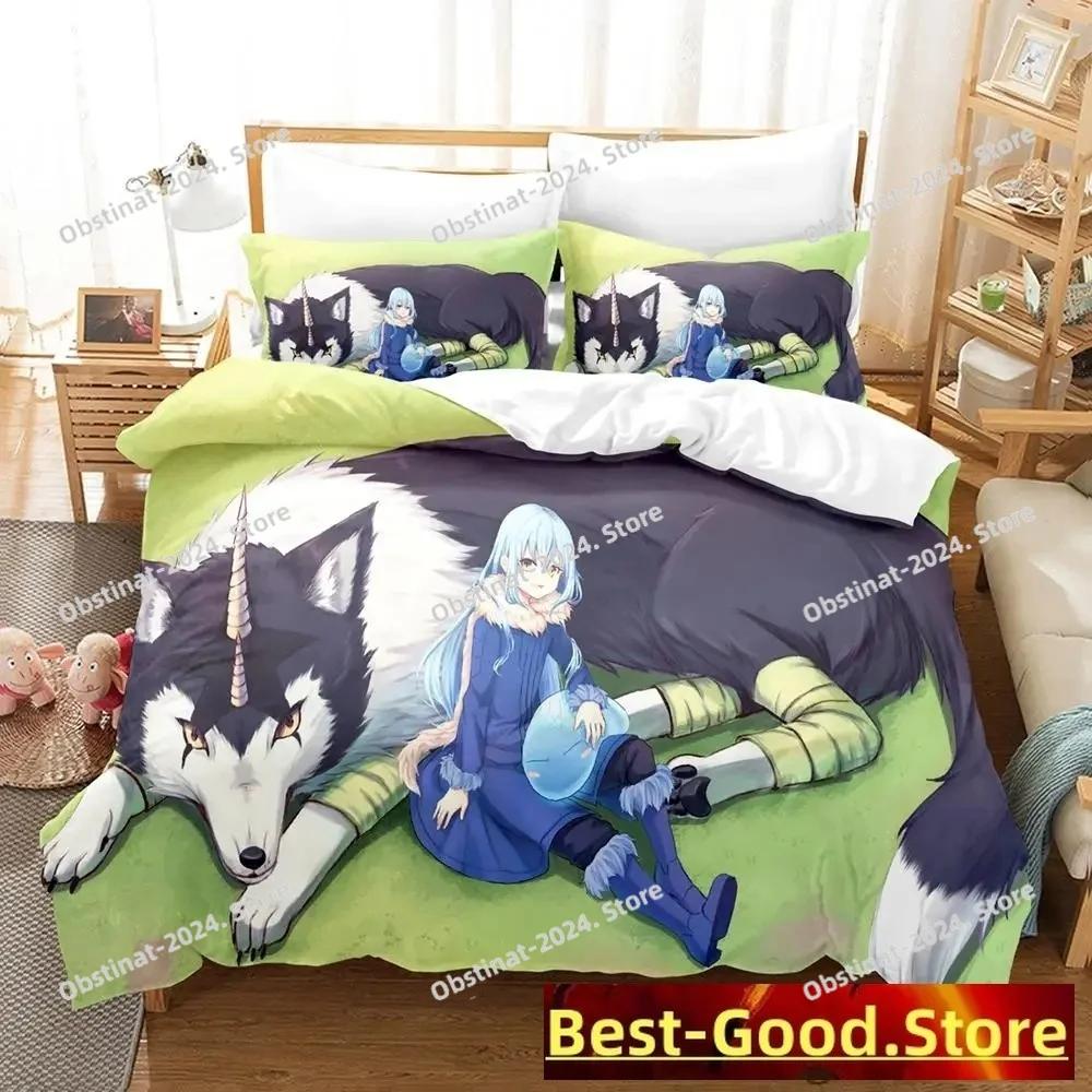 Rimuru Tempest Bedding Set Single Twin Printed Bed Set With Pillowcase Bed Duvet Cover Single Double Queen Super King Size